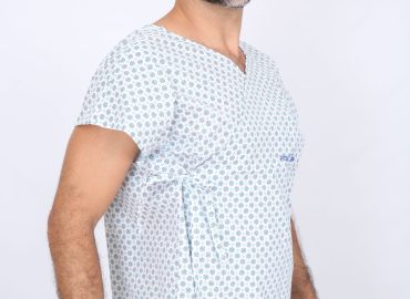 Conjunto paciente bermuda e blusa transpassada